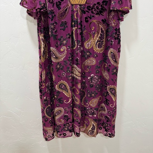 NWT Piper & Scoot The Albie Burnout Velvet Dress in Purple Women's XXL Purple - Picture 14 of 16